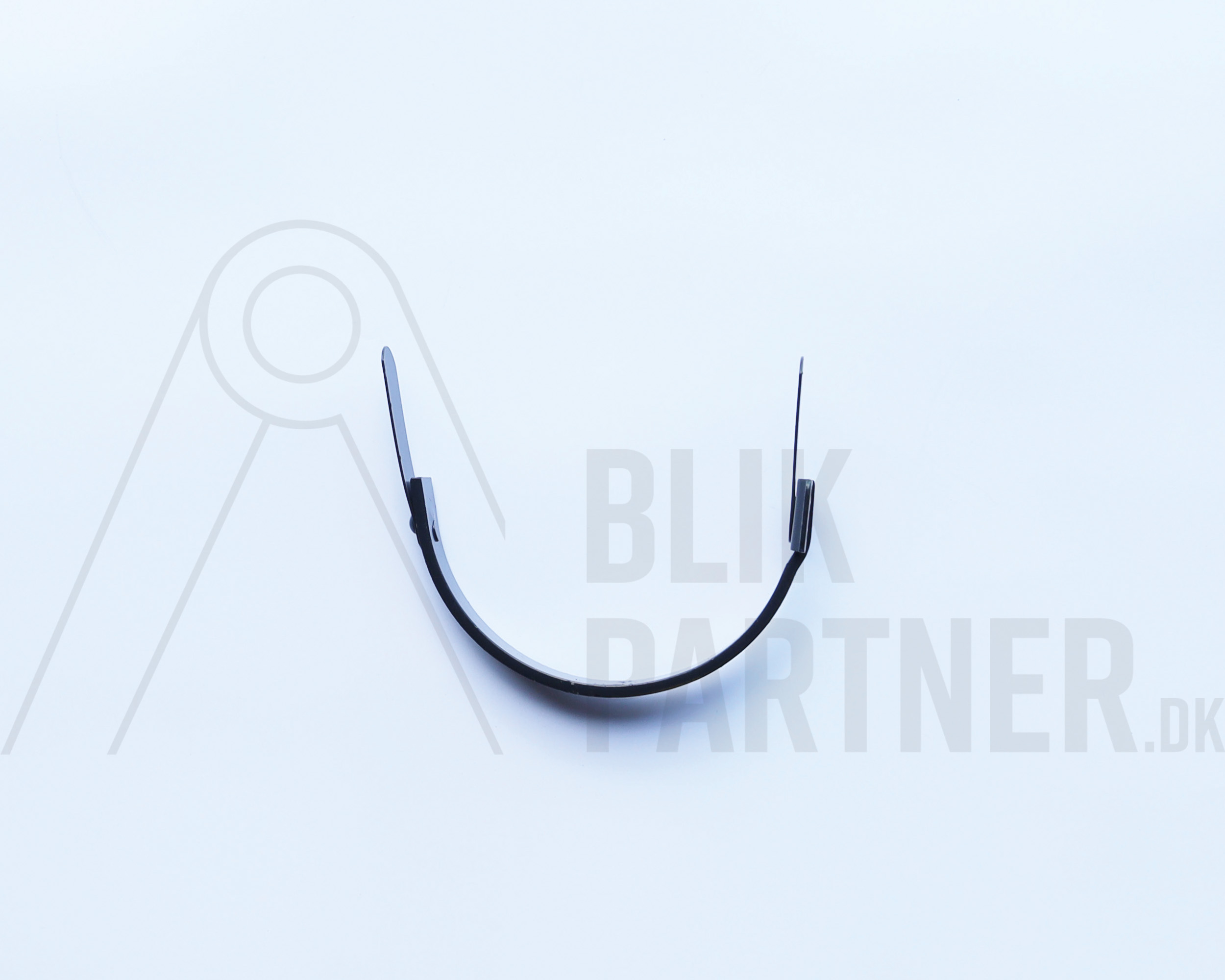 Konsoljern, 1/2 rund, 280(11"), Galv., Sort Grå RAL 7021